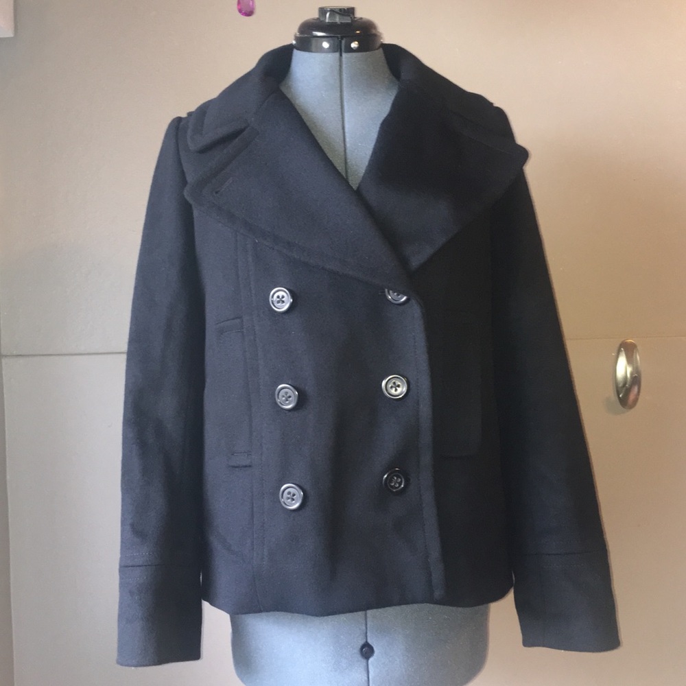 J. Crew Wool Cropped Pea Coat Trench Coat Size 4